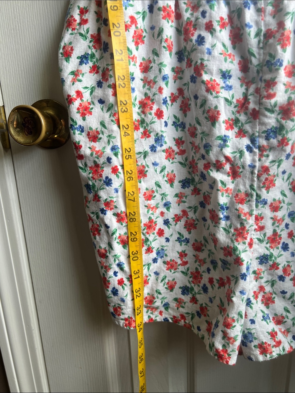 Old Navy White Floral Romper with Red & Blue Flowers - Picture 7 of 12
